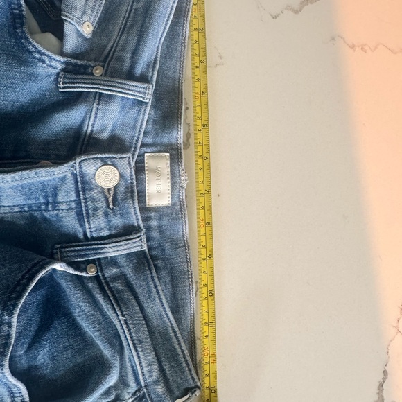 MOTHER The Tripper Ankle Fray Jeans in Blue - Picture 7 of 7